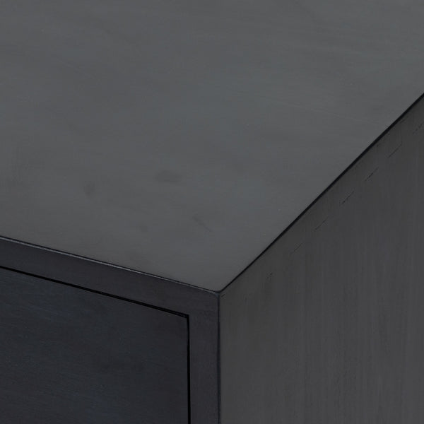 Trey Large Nightstand In Black Wash Poplar
