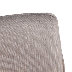 Buddy 20" Off-White Linen Counter Chair, Dark Legs