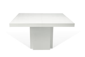 dusk 59" dining table in high gloss white