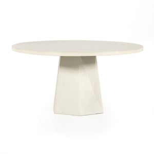 Bowman Outdoor Dining Table 60" In White