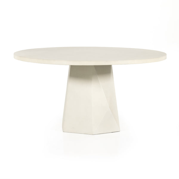 Bowman Outdoor Dining Table 60" In White