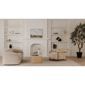 Moe's Thora Beige Velvet Sofa