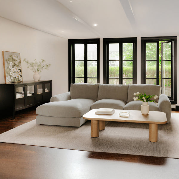 Moe's Berga Left Sectional in Grey