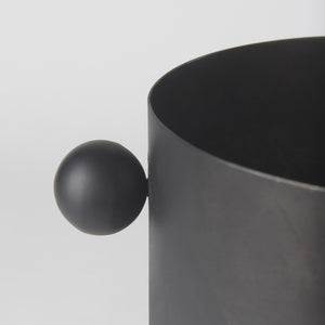 Juno 8.5H Large Black Iron Vase