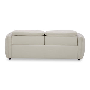 Eli Power Recliner Sofa in Warm White