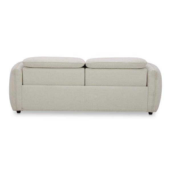 Eli Power Recliner Sofa in Warm White