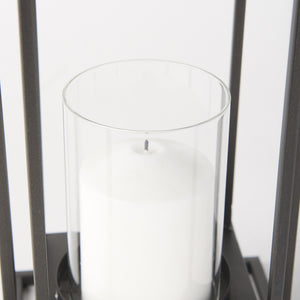 Albus II Small Black Metal Rectangular Table Candle Holder