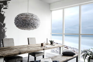 Eos XL Plug-In Pendant in Grey with White Cord