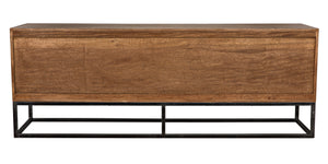 Casanova Sideboard in Dark Walnut with Industrial Steel Accents