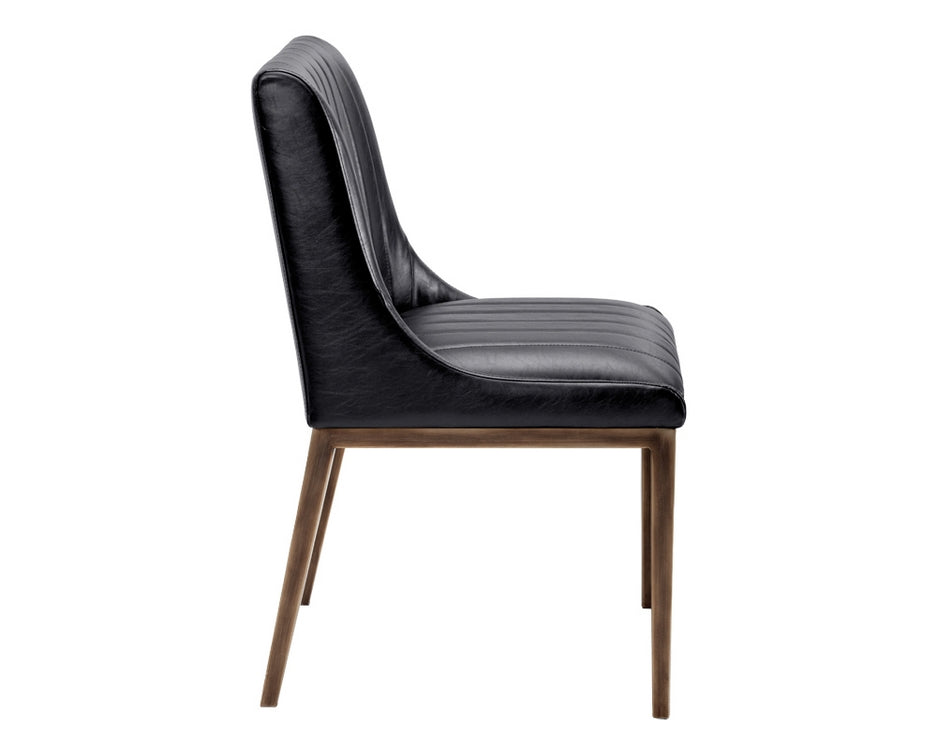 HALDEN DINING CHAIR - RUSTIC BRONZE - VINTAGE BLAC