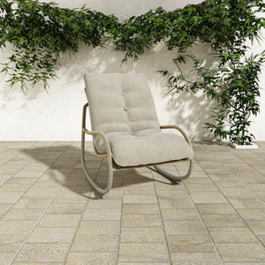Moe's Lyra Outdoor Rocking Chair in Beige