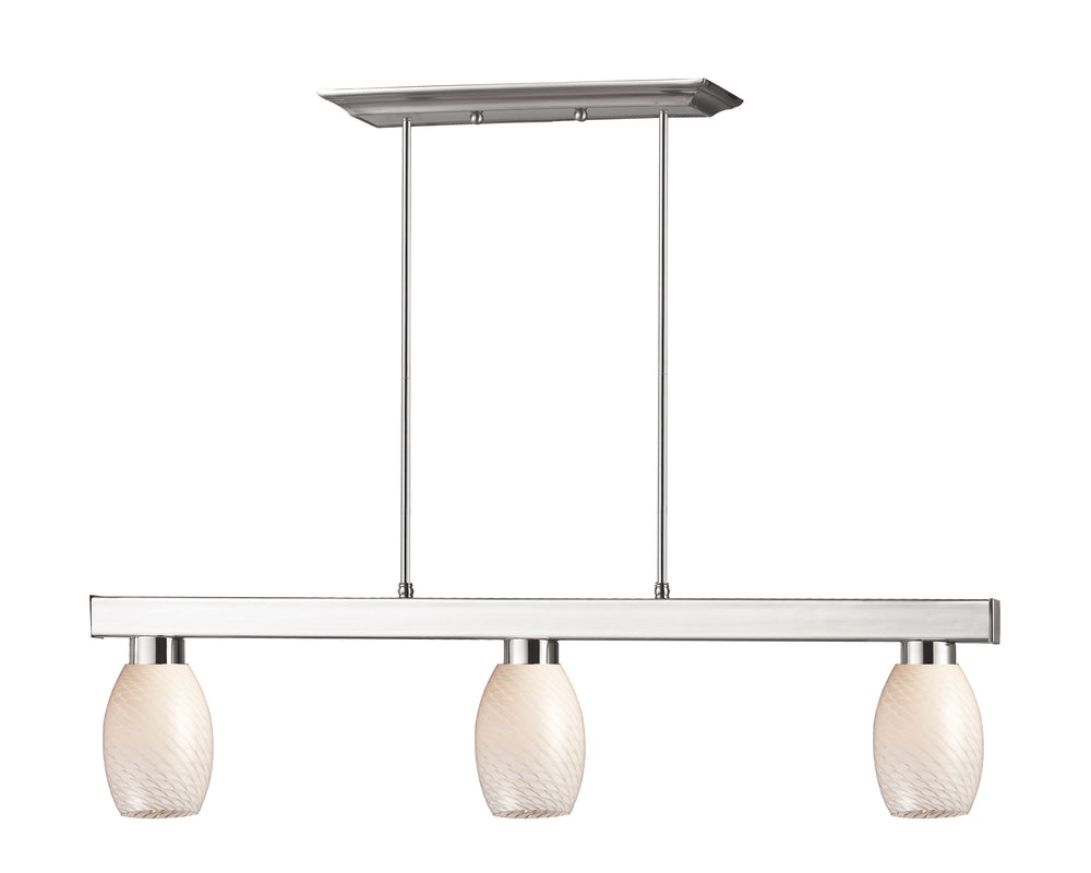 Cobalt 3 Light Billiard Light in Brushed Nickel  Finish