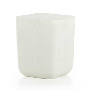 Basil Outdoor Square Drink Table In Mat Wht