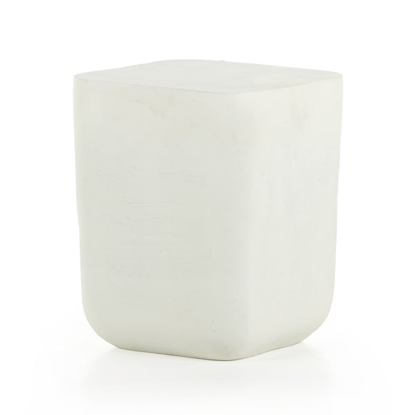Basil Outdoor Square Drink Table In Mat Wht
