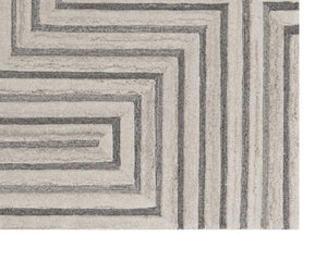 OSLOW HAND-TUFTED RUG - BEIGE / GREY - 10' X 14'