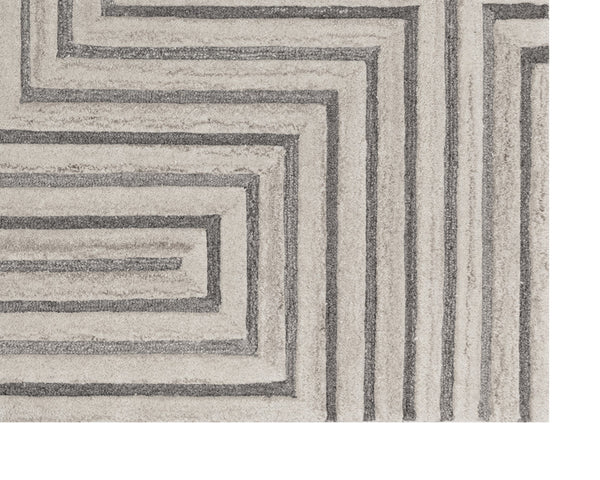 OSLOW HAND-TUFTED RUG - BEIGE / GREY - 10' X 14'