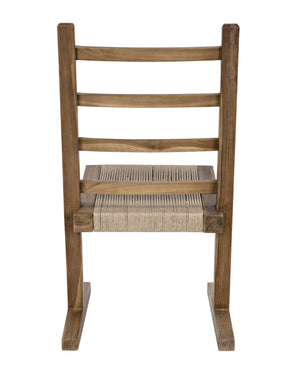 Salam Teak and Rope Chair with Clear Coat Flat Finish