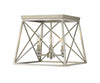 Trestle 3 Light Flush Mount in Antique Silver Finish