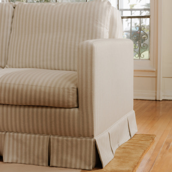 Pellicano Sofa Beige Stripe by Gillian Segal