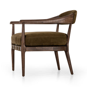 Dane Chair In Cottswald Moss Nubuck