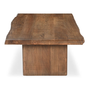 Lila Coffee Table with Bullnose Edging in Brown