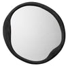 Organic Metal Round Wall Mirror, Antique Grey