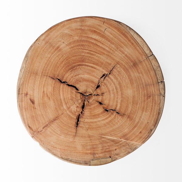 Asco 18"H Rustic Solid Reclaimed Wood Stool