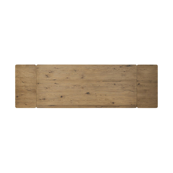Noeline Double Extension Dining Table - Resawn Worn Oak