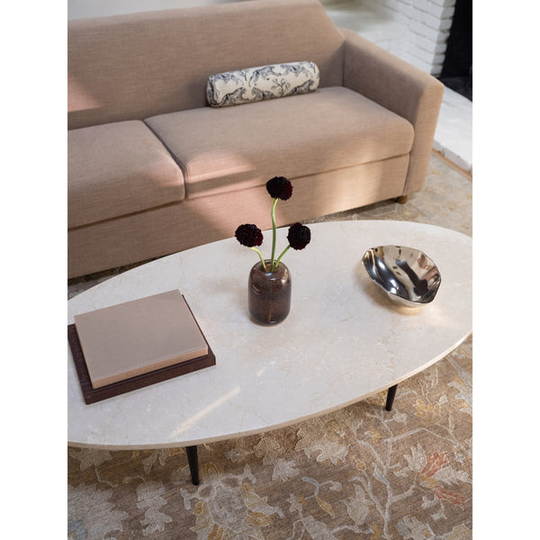 Moe's Winona Coffee Table in Botticino Beige Marble