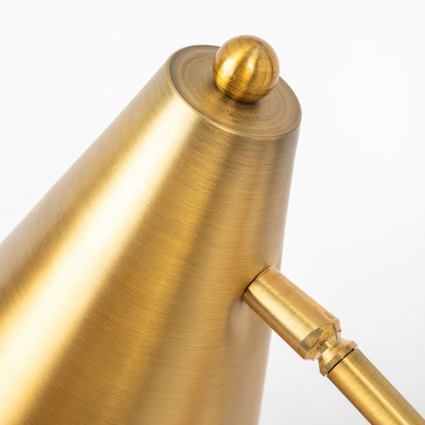 Fragon I (26"H) Gold-Tone Metal Adjustable Cone Shade Table Lamp
