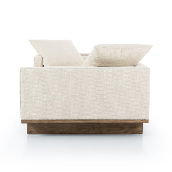 Everly Tete A Tete Chaise in Irving Taupe