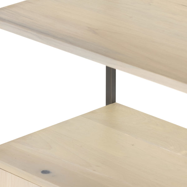 Trey Modular Wide Bookcase In Dove Poplar