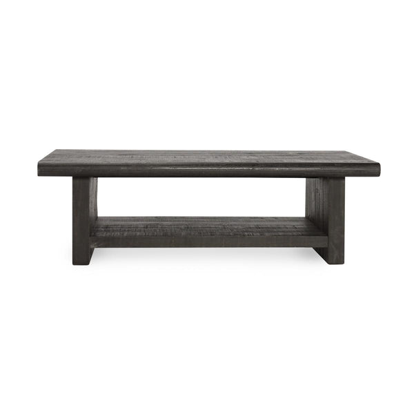 Larson Solid Wood Coffee Table in Carbon Black