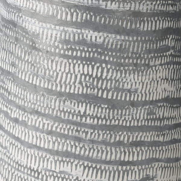 Serena II 11.2H Large Gray/White Textured Metal Jug