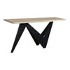 Moe's Bird Console Table Natural Oak with Iron Base