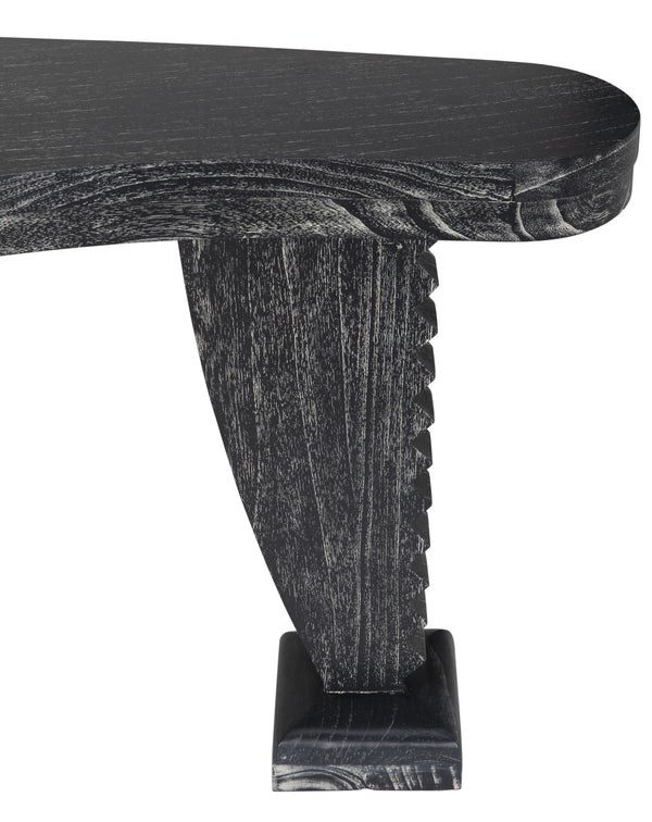 Zigmund Mahogany Desk in Cinder Black