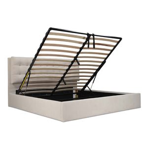 Moe's Sebastion Queen Storage Bed in Beige