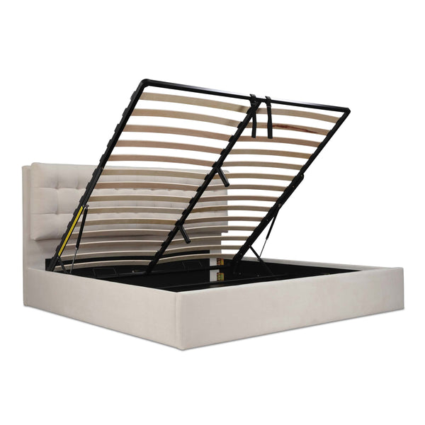 Moe's Sebastion Queen Storage Bed in Beige