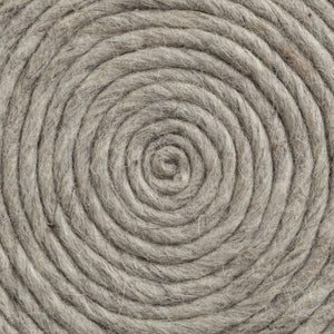 Allium Oatmeal Handwoven Wool Cylindrical Pouf