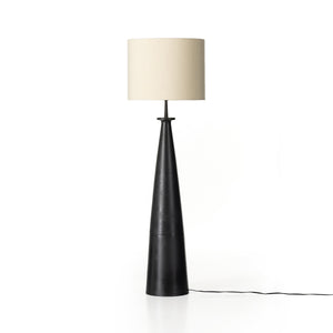 Innes Floor Lamp In Matte Black Cast