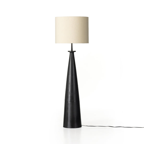 Innes Floor Lamp In Matte Black Cast