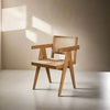 Jeanneret Cane Arm Chair - Natural