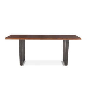 Loft 72-Inch Acacia Wood Dining Table in Dark Walnut Finish