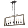 Gatehouse 7 Light Island Light (Beach Wood & Black) in Beach Wood & Black