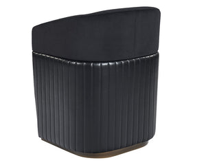 Genval Wheeled Chair - Abbington Black / Cantina Black