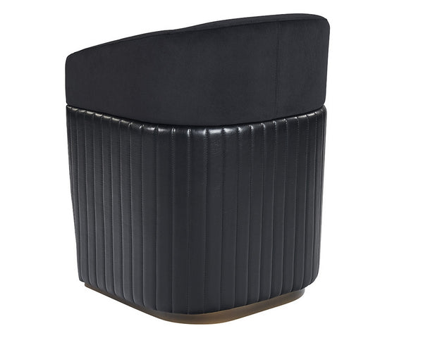 Genval Wheeled Chair - Abbington Black / Cantina Black