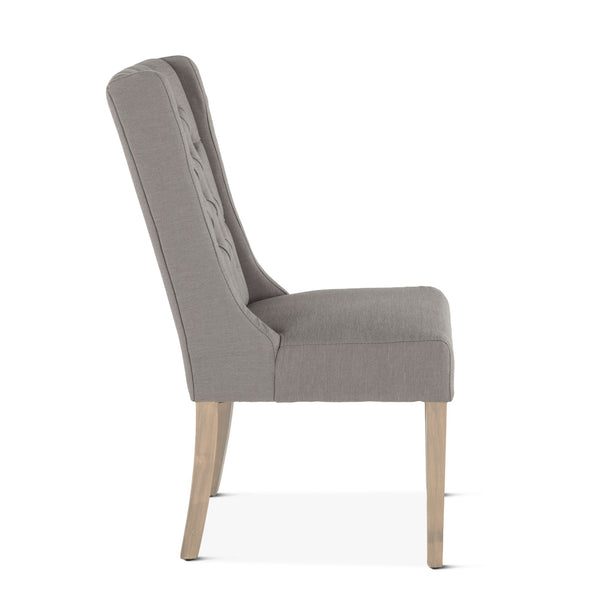 Lara Oxford Gray Linen Dining Chair
