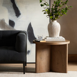 Toli End Table - Rustic Grey Veneer