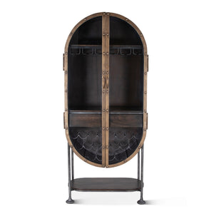 Bowery Tall Oval Bar Cabinet