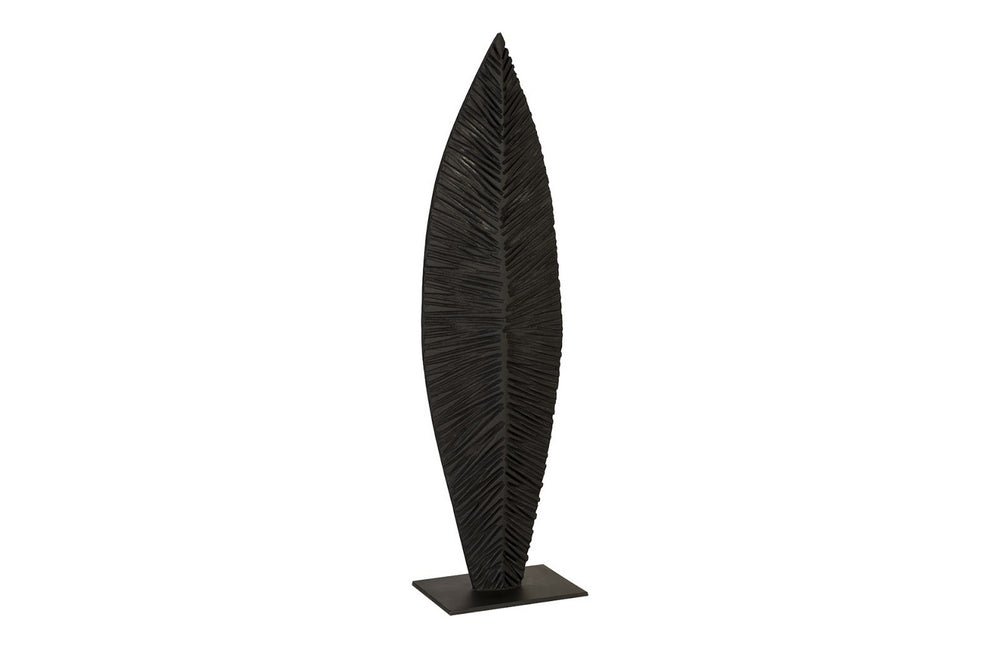  Carved Leaf on Stand, Burnt, MD